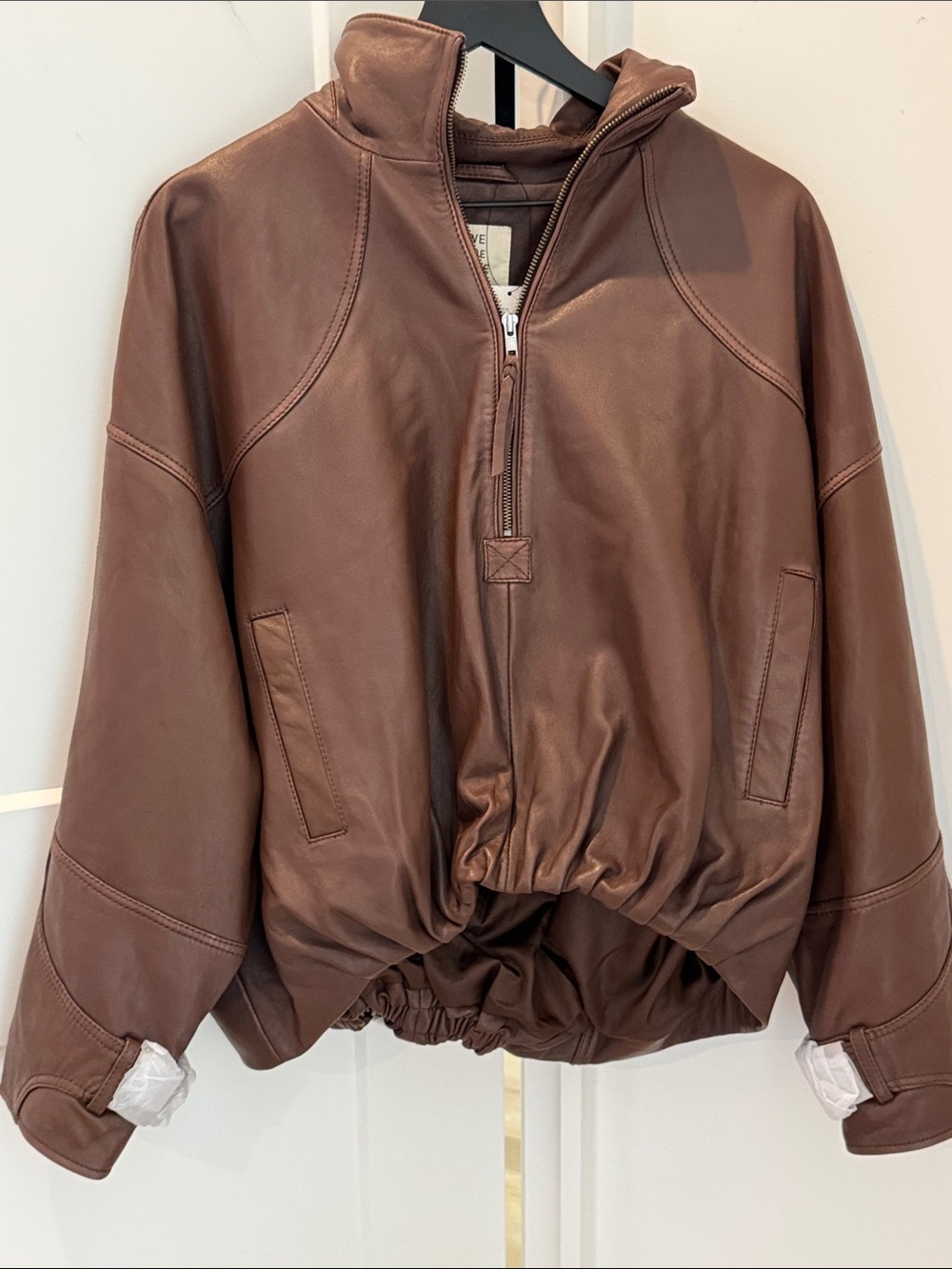 Free people Sonny leather pullover jacket Small NWT $698